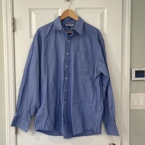 XL-17 (36-37) blue & white pinstripe button down